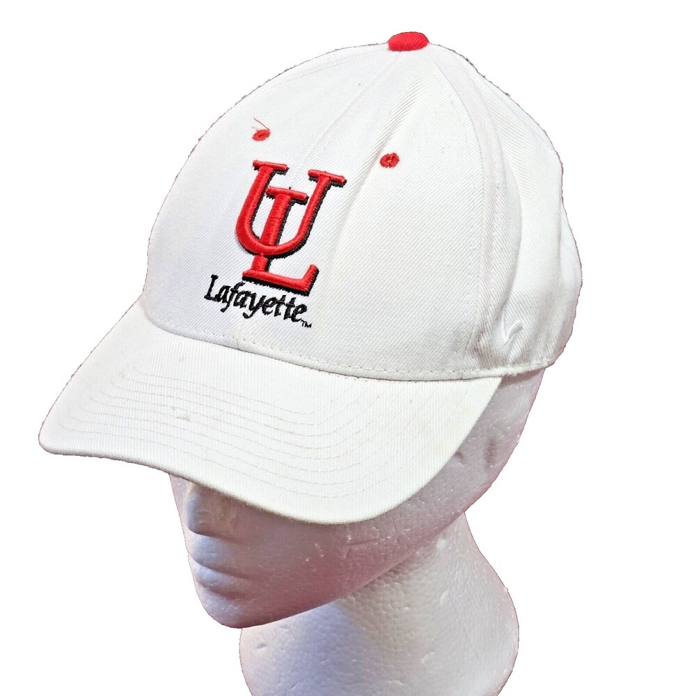 UL Lafayette White Zephyr The Hat Baseball Style Cap Fitted 7 1/8